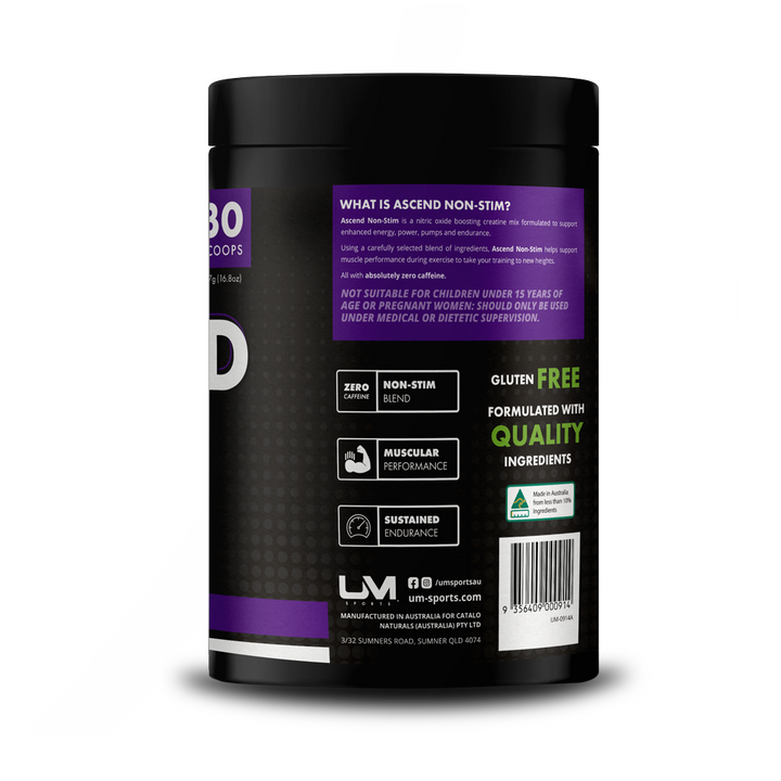 Ascend Pre-Workout Non-Stim Grape Glory by UM Sports