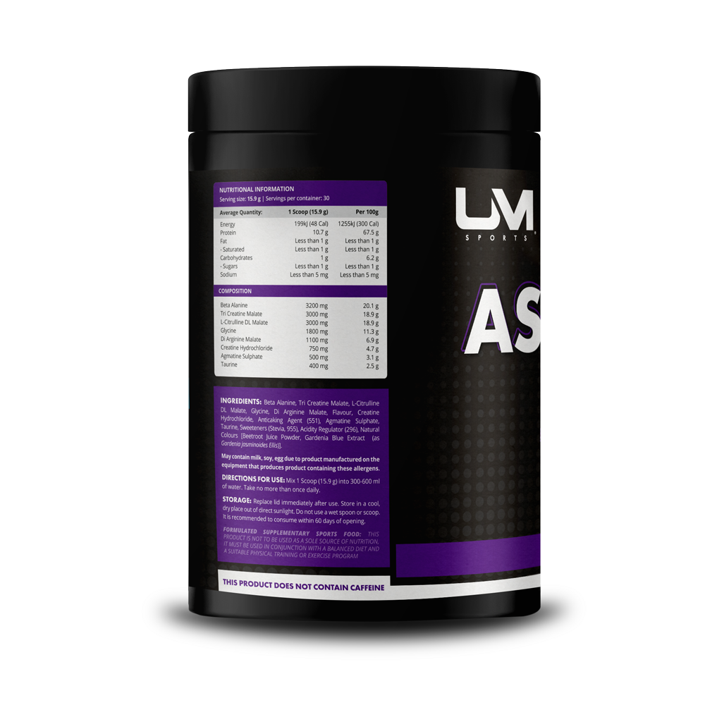 Ascend Pre-Workout Non-Stim Grape Glory by UM Sports